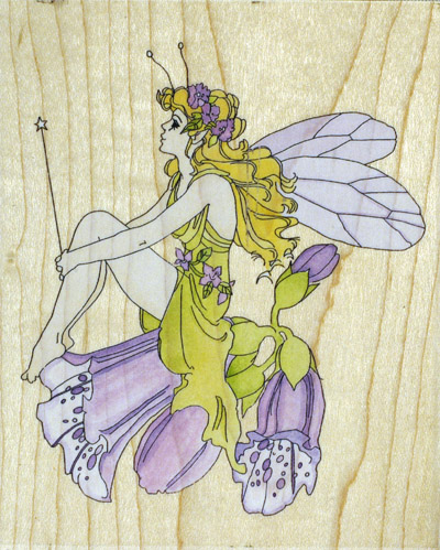 Stamps Happen Fairy on Foxglove